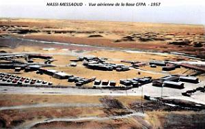 Hassi-Messaoud - Vue aerienne Base CFPA - 1957